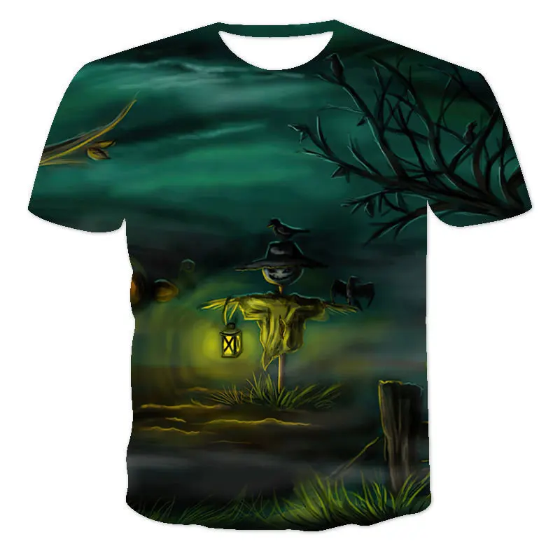 Хэллоуин 2021 на весну и лето Новое поступление для мальчиков девочек 3D узор