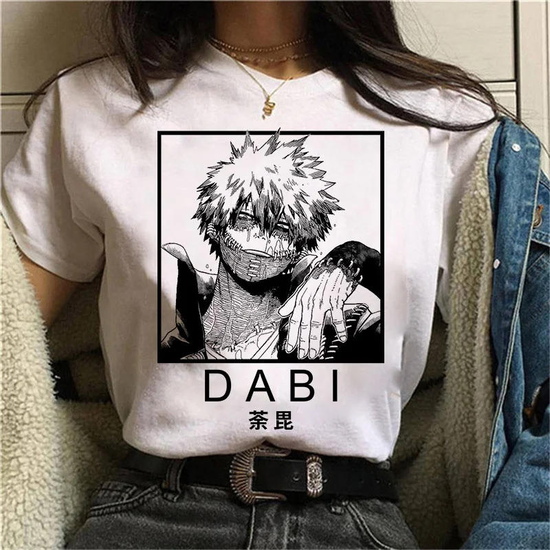 

100% Cotton My Hero Academia MHA Merch T-Shirt Men T Shirt Anime Dabi Clothes Anime Tops Tees