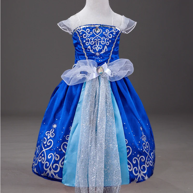 Детские летние костюмы для косплея платья принцесс на Хэллоуин Рождество