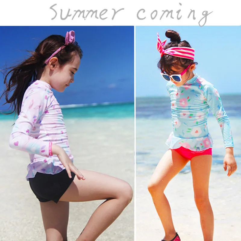 Детский купальник из двух предметов на возраст 2 13 лет|Комбинезоны| |