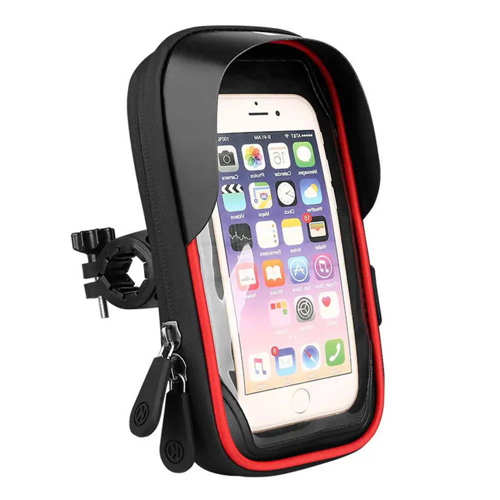 Купи Newest Upgrade Waterproof Bag GPS Motorcycle Phone Holder Bag Bicycle Phone Holder Bike Handlebar Support Moto Mount Card Slots за 500 рублей в магазине AliExpress