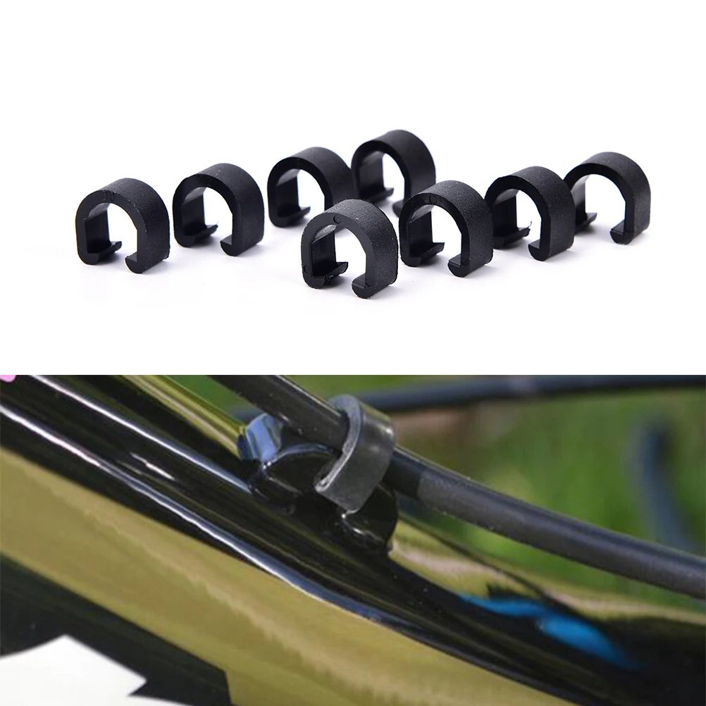 

30pcs Bike Disc Brake Cable Sets Pipe Line Deduction Transmission Pipe C type Buckle Snap Clamp