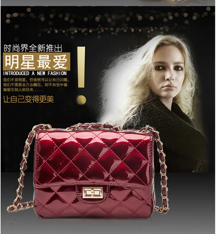 Manufacturers Direct Selling 2019 New Style WOMEN'S Shoulder Bag Fashion Patent Leather Korean-style |