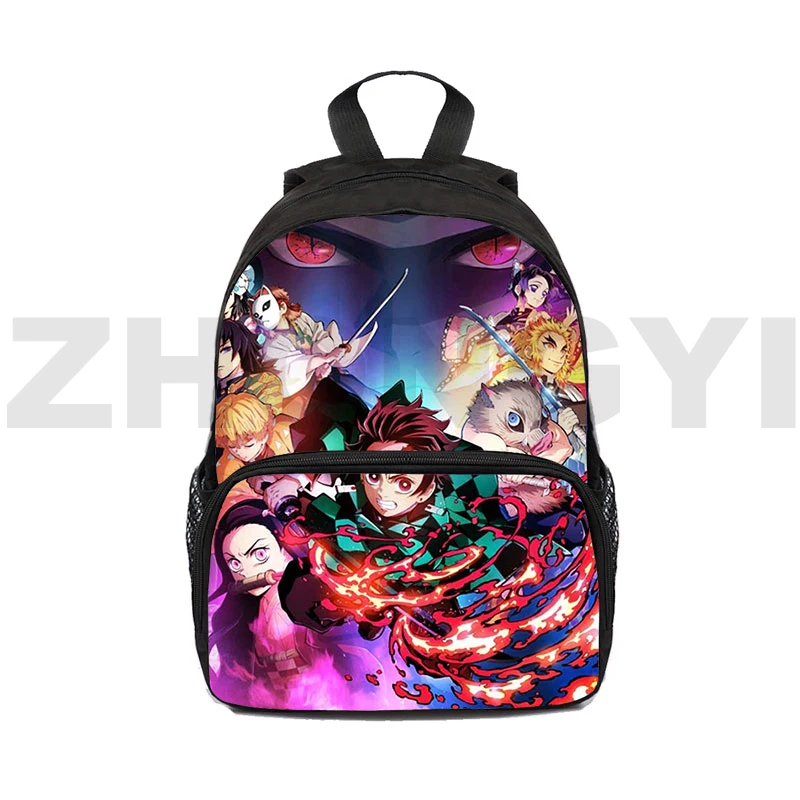 

Японское аниме Харадзюку, рассекающий демонов киметасу No Yaiba, 3D рюкзак, 12/16 дюйма, для детей, студентов, кавайная сумка для книг, мужские унисекс Мультяшные сумки