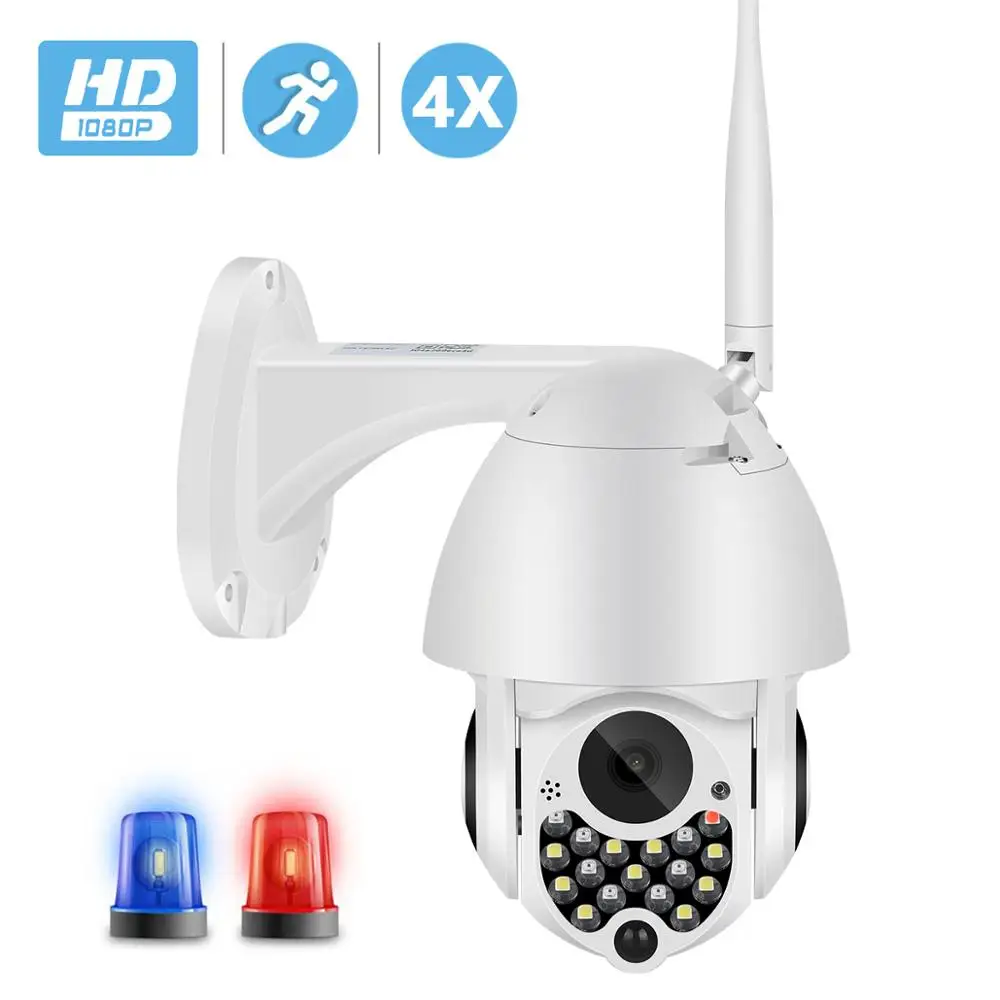 IP камера наружная беспроводная 1080P PTZ Wi Fi 4 кратный зум|Камеры видеонаблюдения| |