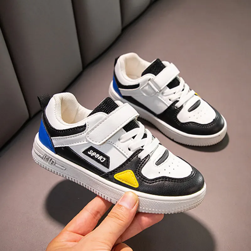 Enlarge Kids Sneakers Black Pink Blue Kids Shoes 2022 New Fashion Boys Girls Sports Shoes Anti-slip Children Casual Shoes Size 26-37