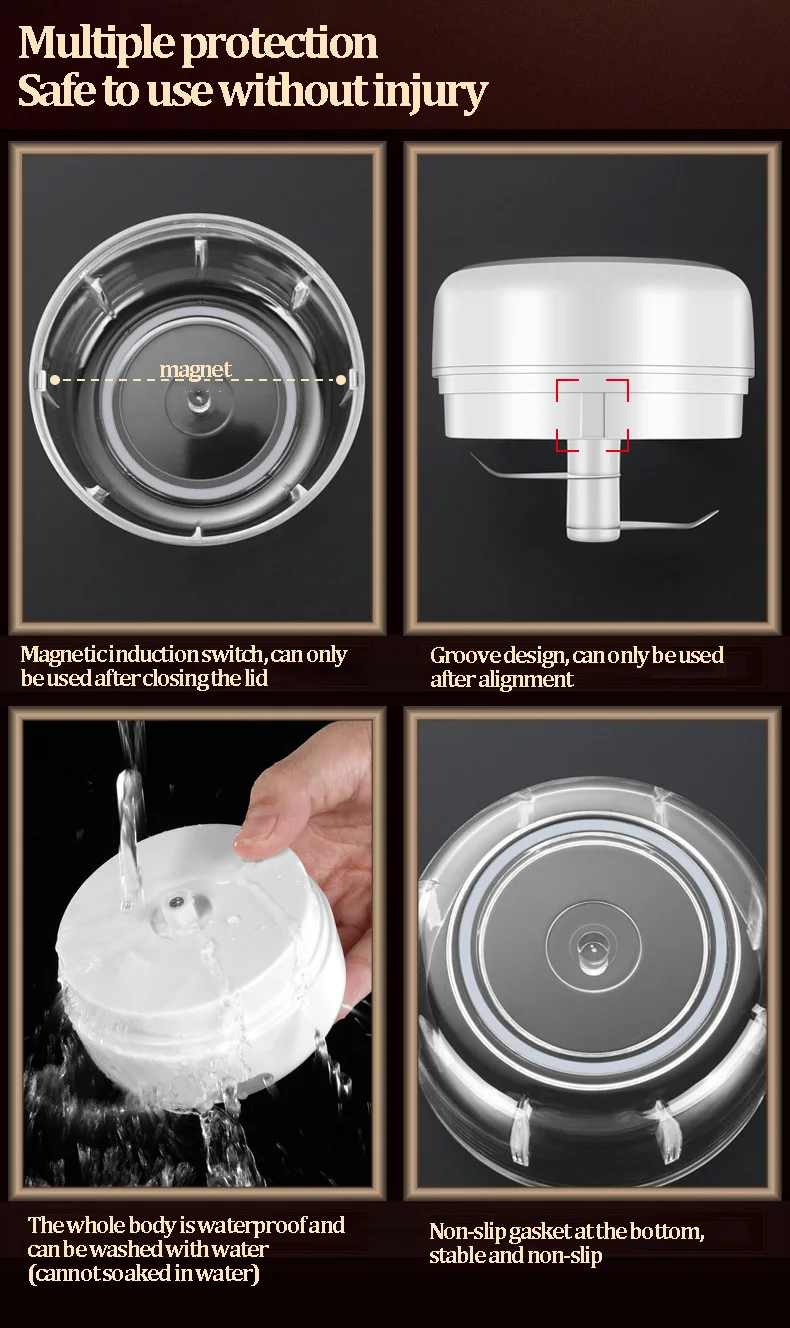 

New Kitchen Tools Electric Mini Food Garlic Vegetable Chopper Garlic Press Crusher Kitchen Chopper Meat Grinder Accessories