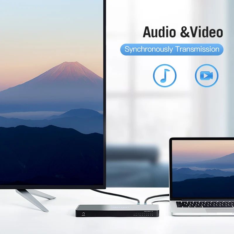 Vention Высокое качество 8 портов 1 в выход 1x8 Переходник HDMI разветвитель аудио видео