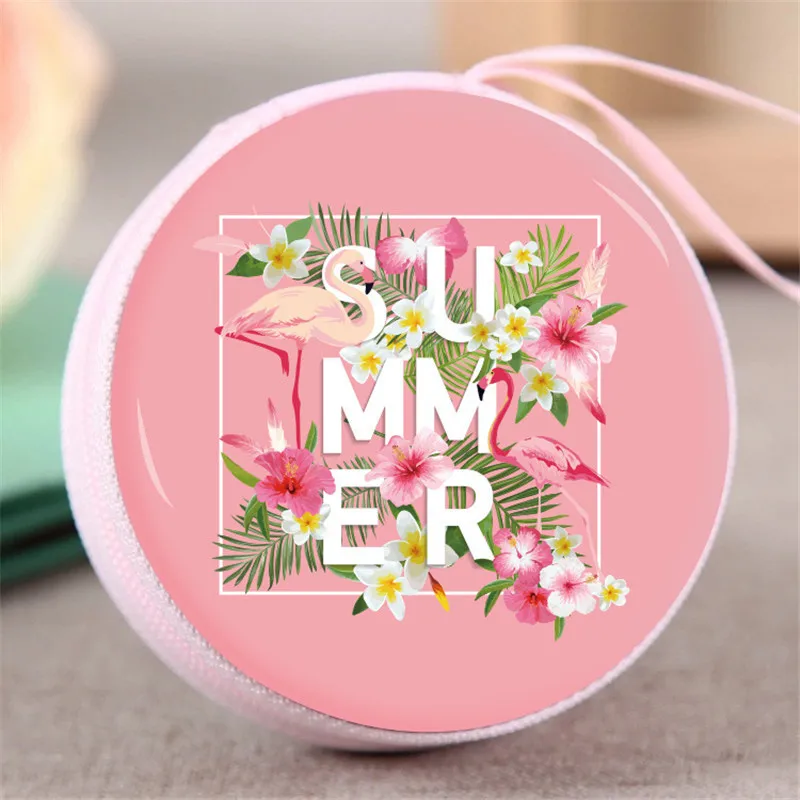 Кошелек для мелочи с фламинго девочек простой милый миниатюрный женский