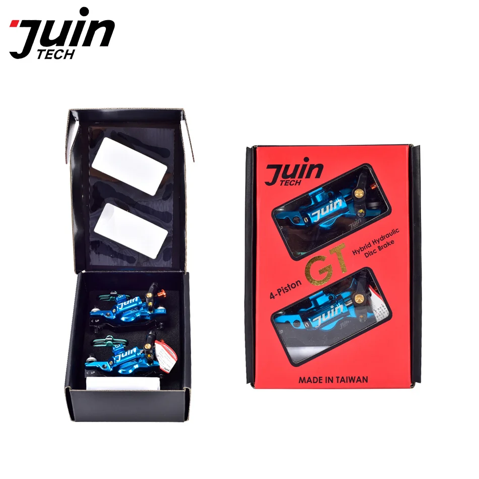 

Juin Tech GT-P 4-Piston MTB Ultra-Light Hydraulic Disc Brake Set Caliper Mountain Bike Road CX Gravel Dual Side Actuation Brakes