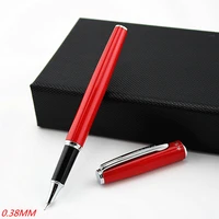 new 9100 student metal fountain pen black efmbent nib 0 380 8mm red office business gift ink pen