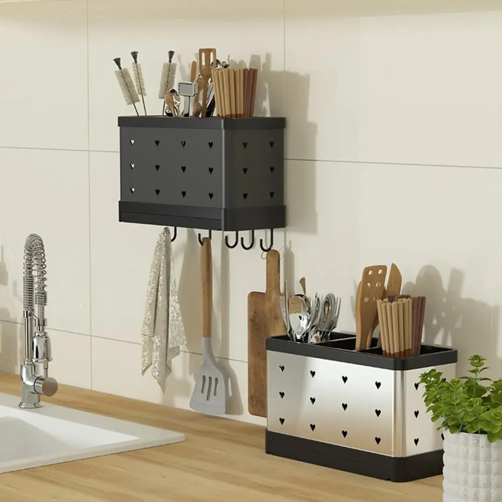 

Strong Loading Safe Stainless Steel Cooking Utensil Chopsticks Rack for Kitchen
