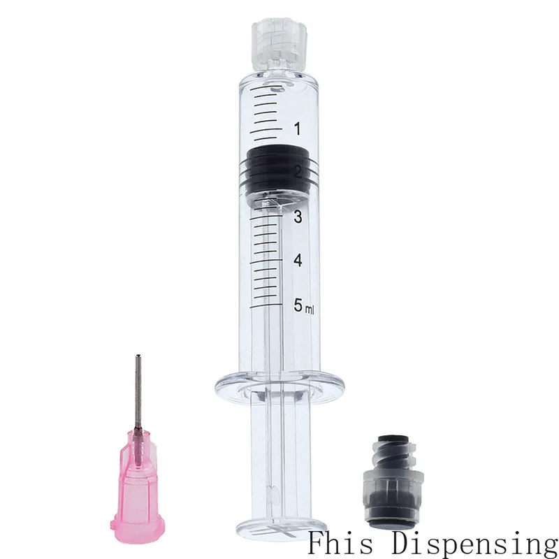 

Measurement Mark Tip for CBD Oils EJuices Liquids Chemical (Gray Piston) 5ml Luer Lock Syringe with 20G Needle Reusable