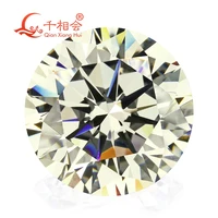 5mm 15mm ij yellowish very shining like dia mond white color round shape star cut cubic zirconia loose cz stone