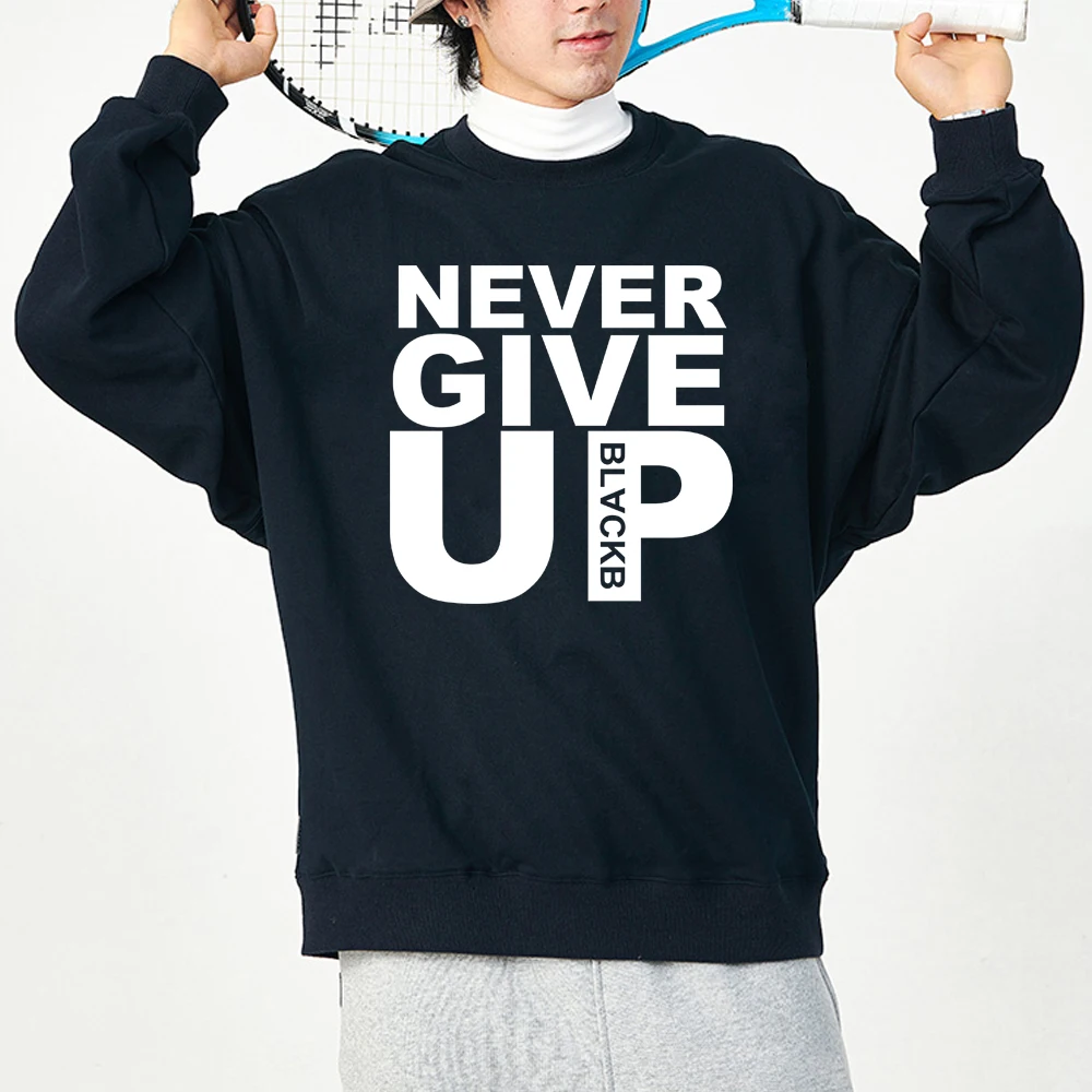 NEVER GIVE UP Hoodies For Men Mo Salah You'll Never Walk Alone Mens Sweatshirt Hooded 2020 Autumn Winter Fleece Cotton Tracksuit | Мужская