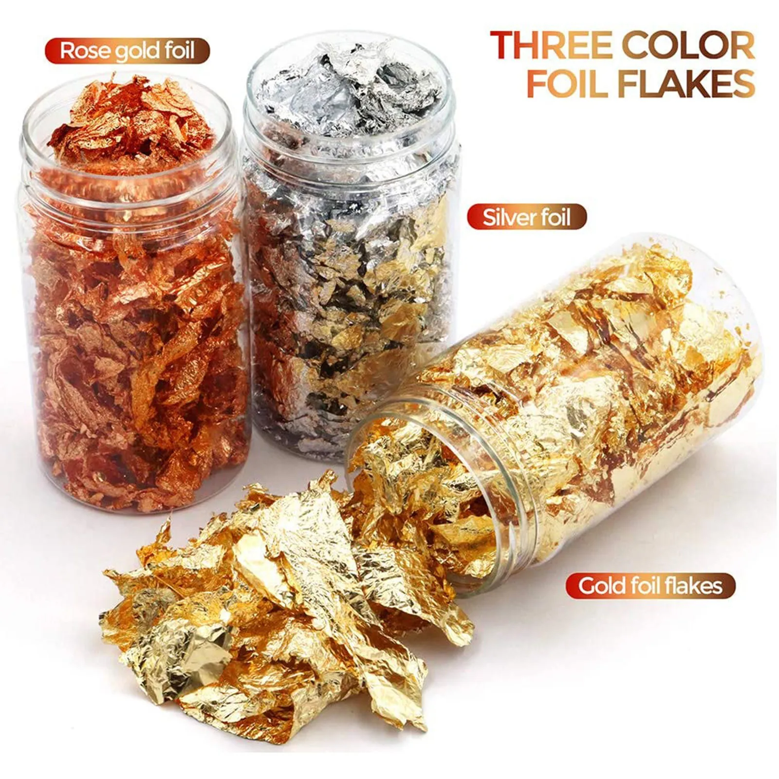 Блёстки из имитации Золотой серебряной и медной фольги 15 г | Красота здоровье