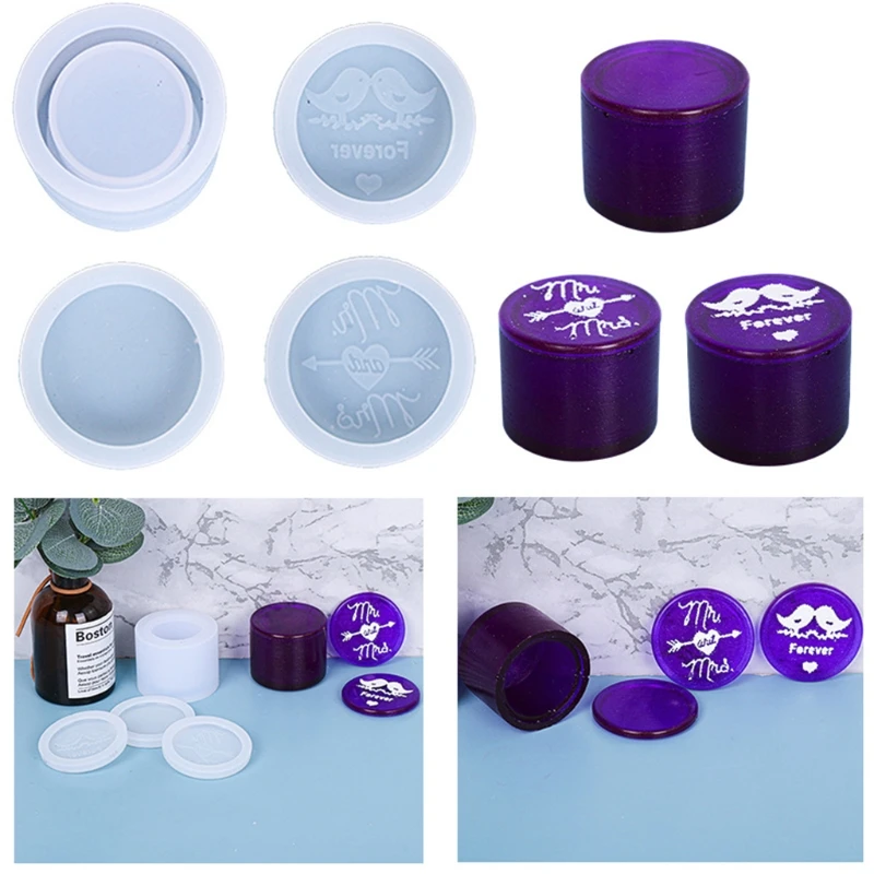 

Ring Box Resin Mold with Lid Silicone Epoxy Resin Casting Mold Ring Storage Box