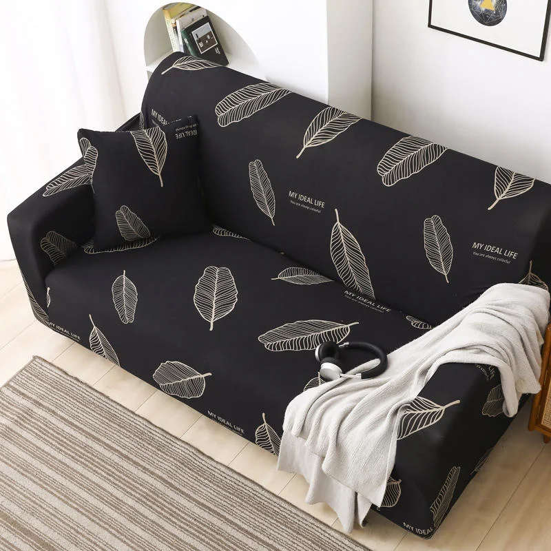 

Leaves Sofa Decorative Cushion Covers For Living Room Sectional Corner Cover Elastic Couch Cover Shape Sofa Cushions Home Decor