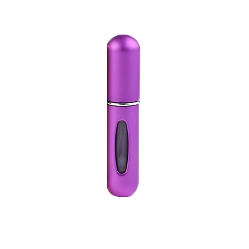 Purple 5 мл портативный мини алюминиевый парфюм многоразовый флакон многоцветный косметический спрей для наполнения дна самолетом распылитель путешественник для женщин - Цвет: Purple