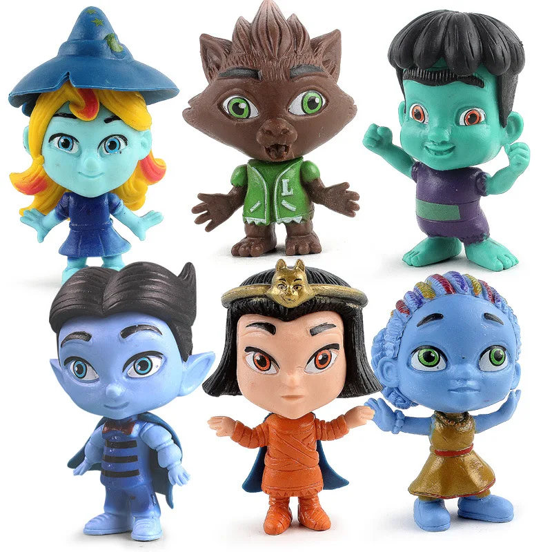 Экшн фигурка Super Monsters 6 шт./лот 9 см из ПВХ игрушка настольное украшение модель