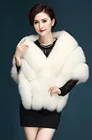 Женская накидка-болеро из искусственного меха, зимняя накидка цвета слоновой кости