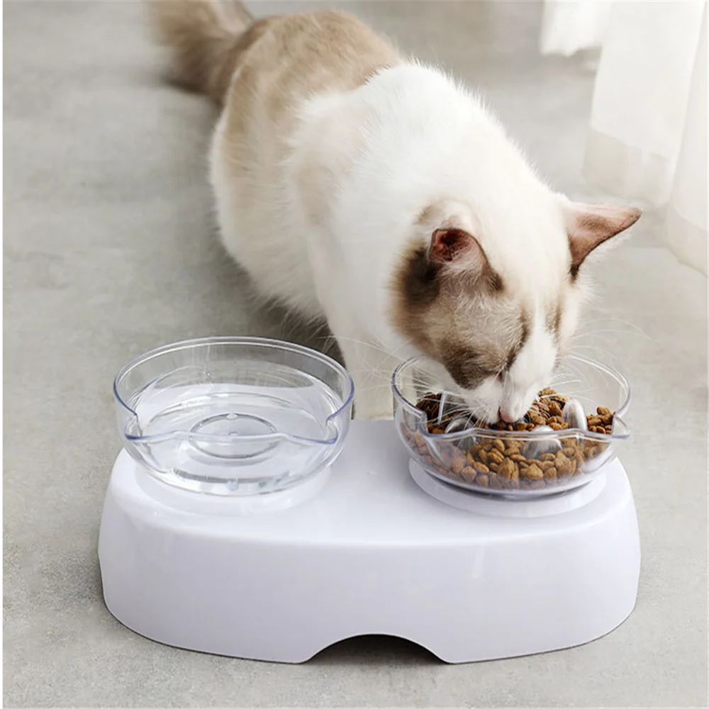 

Non-slip Cat Bowls Double Bowls With Raised Stand Pet Food Water Bowls For Cats Dogs Feeders Cat Bowl Pet Feeding Dishes 5
