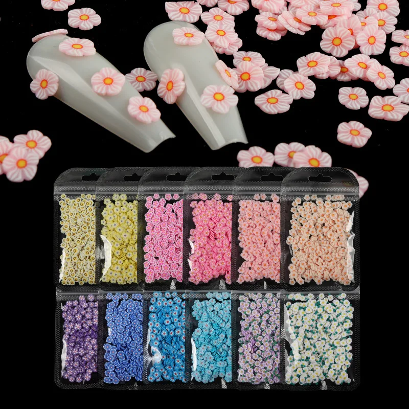 10G / Bag Fruit Nail Art Slice Decorations Clay 3D Assorted Fruit Flower Slice Nail Art Decoration