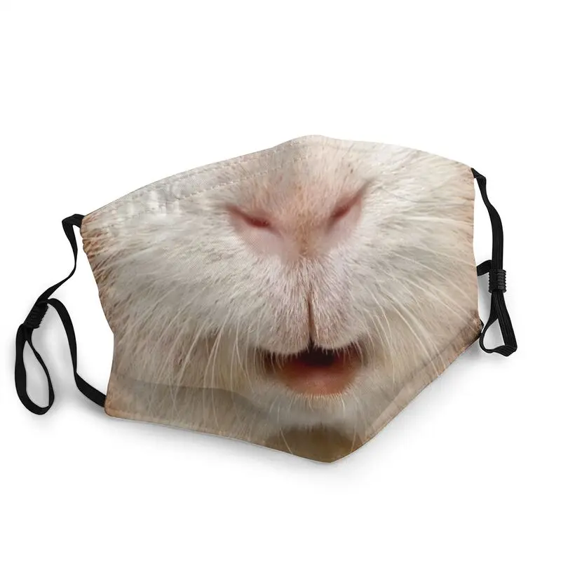 

Red Guinea Pig Adjustable Face Mask Men Women Cute Animal Anti Haze Dustproof Protection Cover Respirator Mouth Muffle