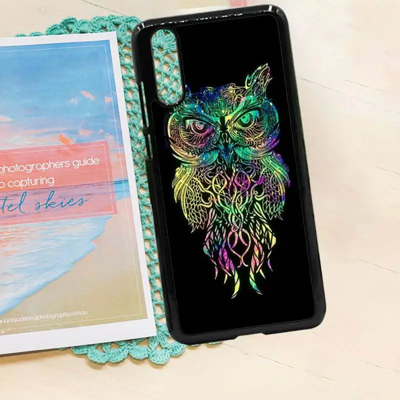 

owl cute night animal glitter pattern high quality Phone Case PC for iPhone 11 12 pro XS MAX 8 7 6 6S Plus X 5S SE 2020 XR