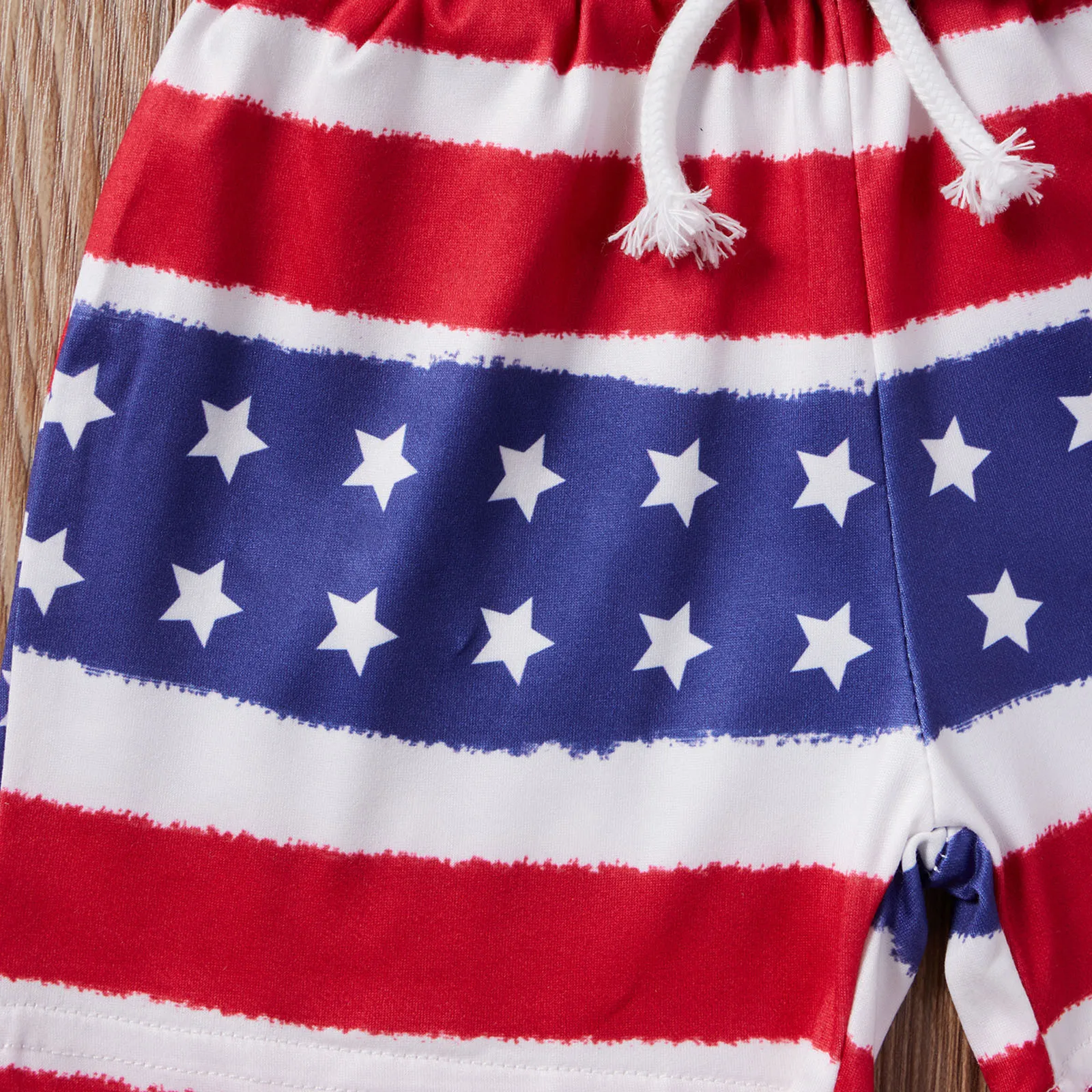 

(6m-18m) Baby Independence Day Sleeveless Letter4th-of-july Print Star Stripe Print Vest Top Shorts Suit
