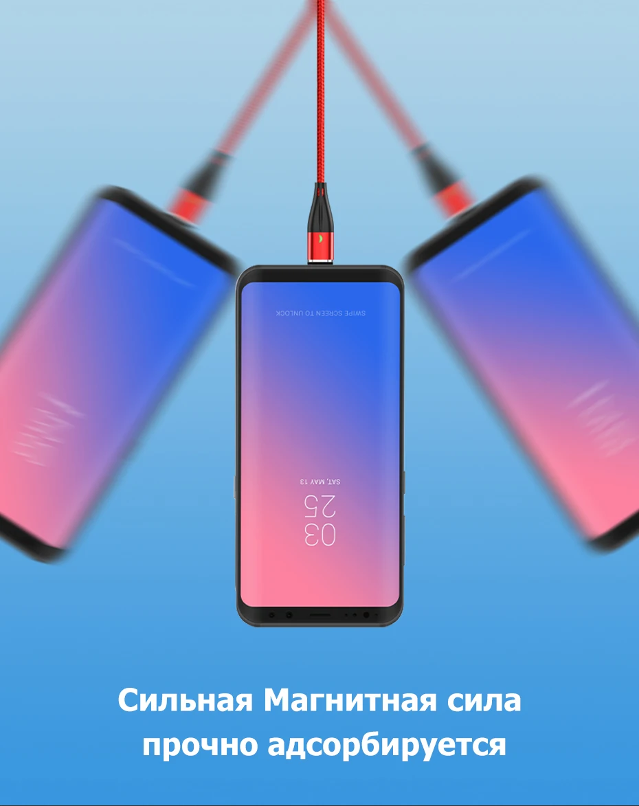 Магнитный кабель TOPK 3A для быстрой зарядки, кабель Micro USB для мобильного телефона и кабель usb type-C для iPhone, samsung, Xiaomi, huawei, htc, LG