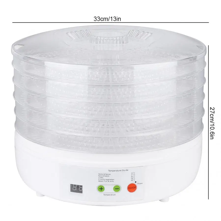 33 см 5 слойный пищевой Дегидратор интеллектуальное управление таймером для
