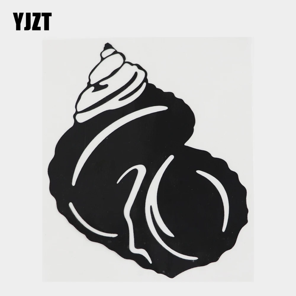 

YJZT 12,1 см × 14,3 см забавные черные/Серебряные Раковины виниловые морские животные наклейки на автомобиль 18A-0563