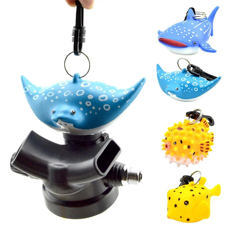 

Cartoon Fish Scuba Dive Mouthpiece Dustproof With Clip Octopus Safe Second Cover Regulator Holder Protective Accessories W2
