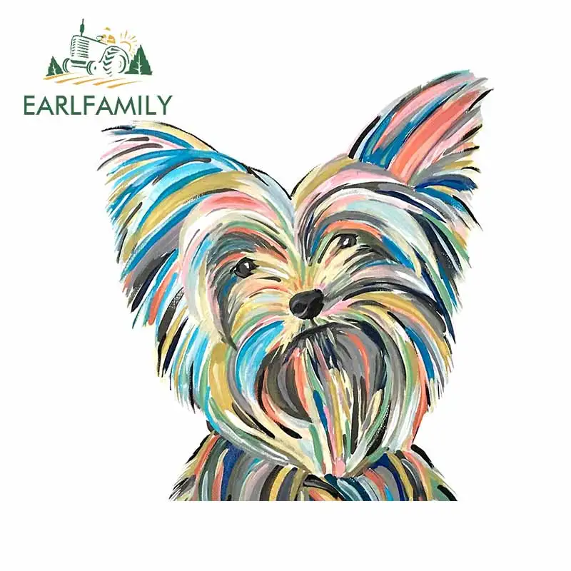 EARLFAMILY 13 см x 12 для йоркширского терьера автомобильные наклейки на бампер