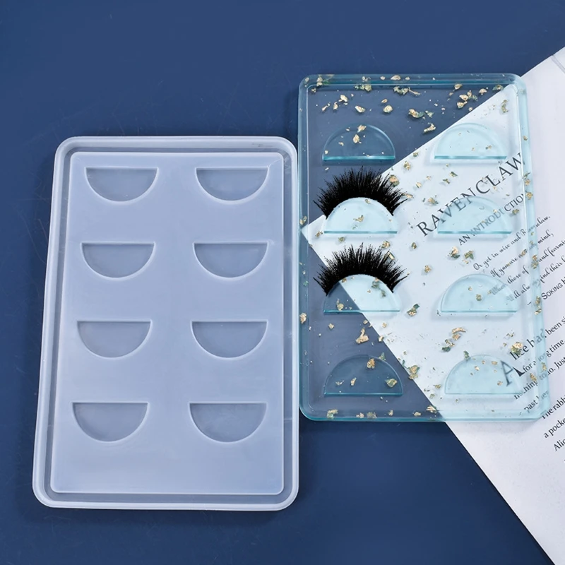 

Eyelashes Display Tray Resin Silicone Mold Eyelashes Storage Box Case Holder Cosmetic Care Container Epoxy Resin Mold