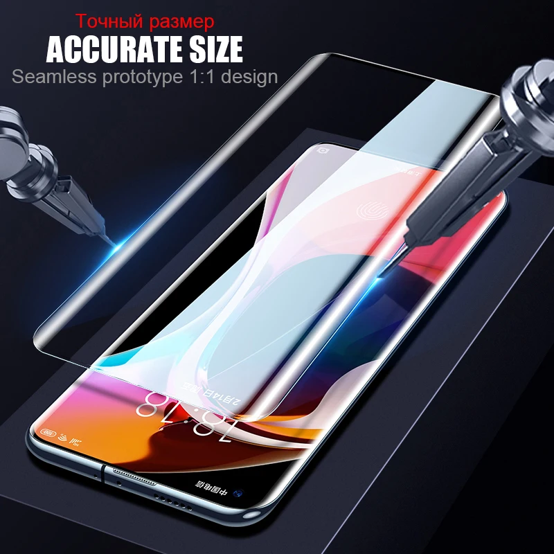 Закаленное стекло для Xiaomi Mi Note 10 Lite защита экрана полное клеевое изогнутое