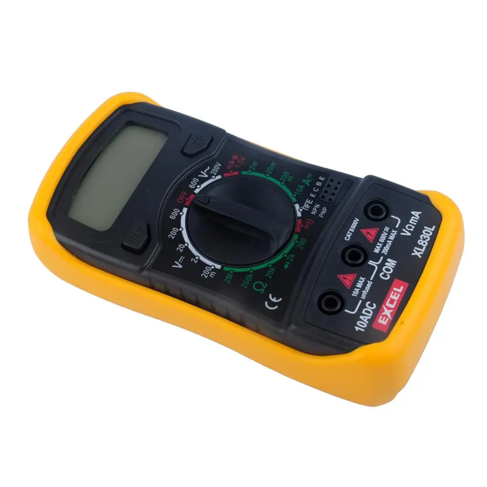 

XL830L LCD Digital Meter Multimeter Voltmeter Ammeter OHM AC DC Ohmmeter Circuit Checker Tester Buzzer