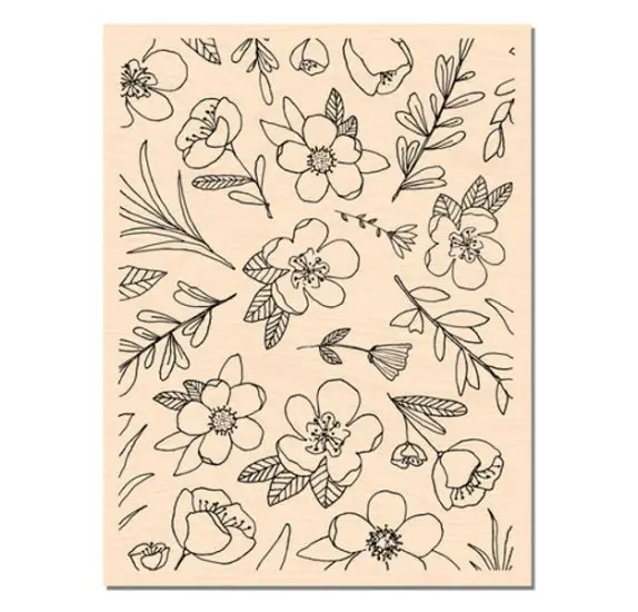 Французский цветок прозрачный силиконовый штамп/уплотнение для скрапбукинга