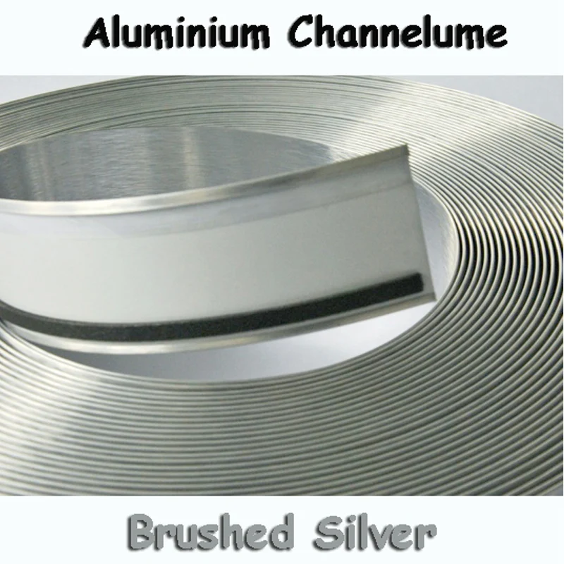 

50mm Brushed Silver Channelume Led Sign Aluminium Channel Letter Coil Trim Cap 3D Luminous Letters Making Material