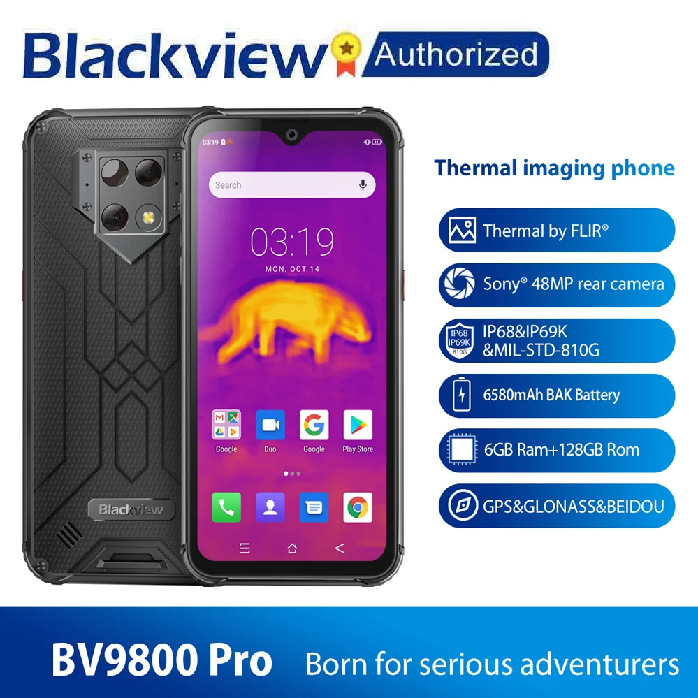 Смартфон Blackview BV9800 Pro Android 9 0 Восьмиядерный процессор Helio P70 6 ГБ + 128 48 МП