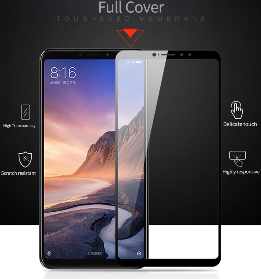 Закаленное стекло для xio mi 8 8se A2 A2lite A1 полное покрытие защитная пленка на xao redmi 6a 7a