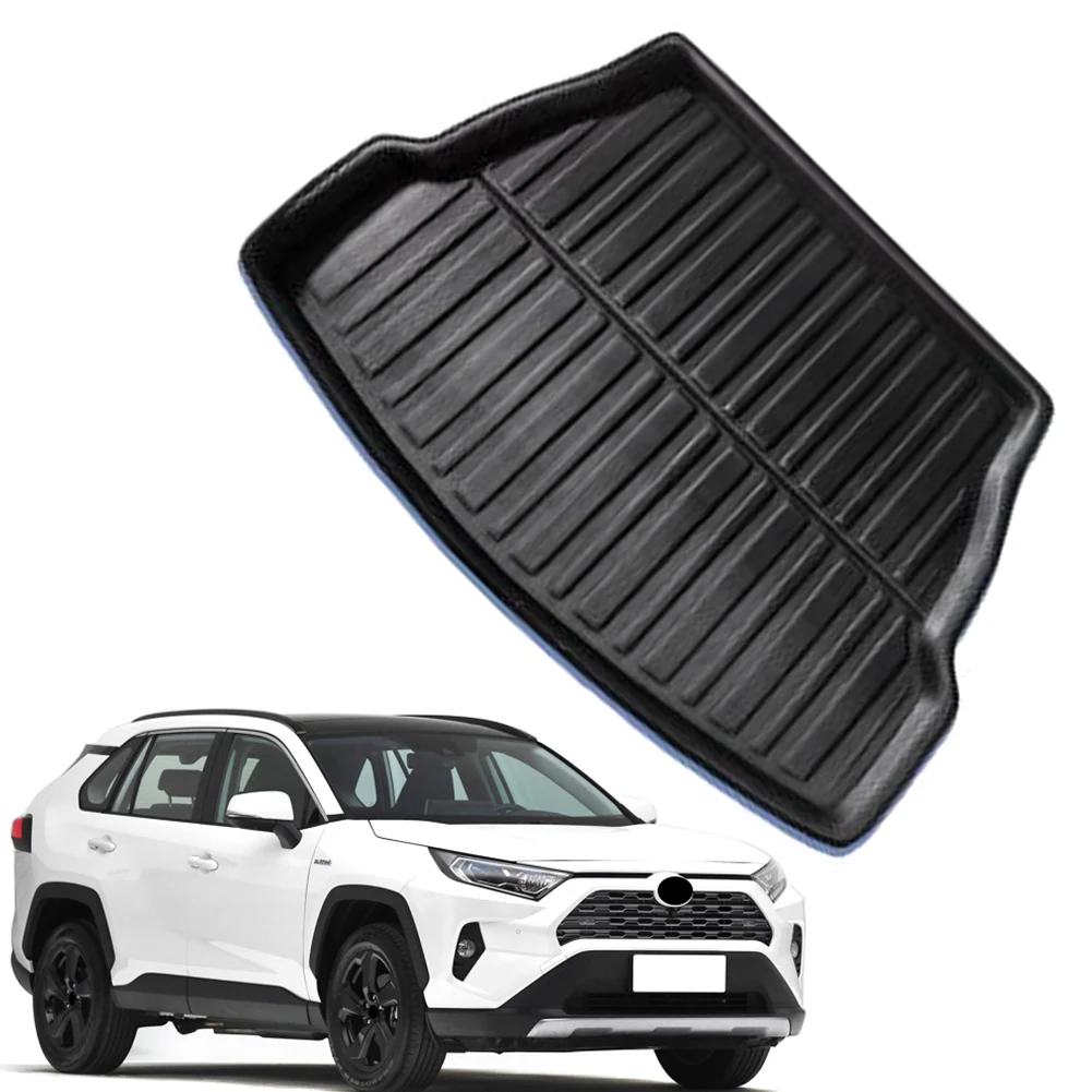 Revestimiento de carga para coche, bandeja para maletero trasero, alfombrilla impermeable TPR negra para Toyota RAV4 XA50 2019 2020