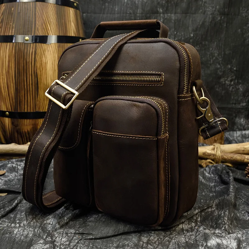 Лидер продаж 2021 модные мужские сумочки в стиле ретро сумка на плечо из