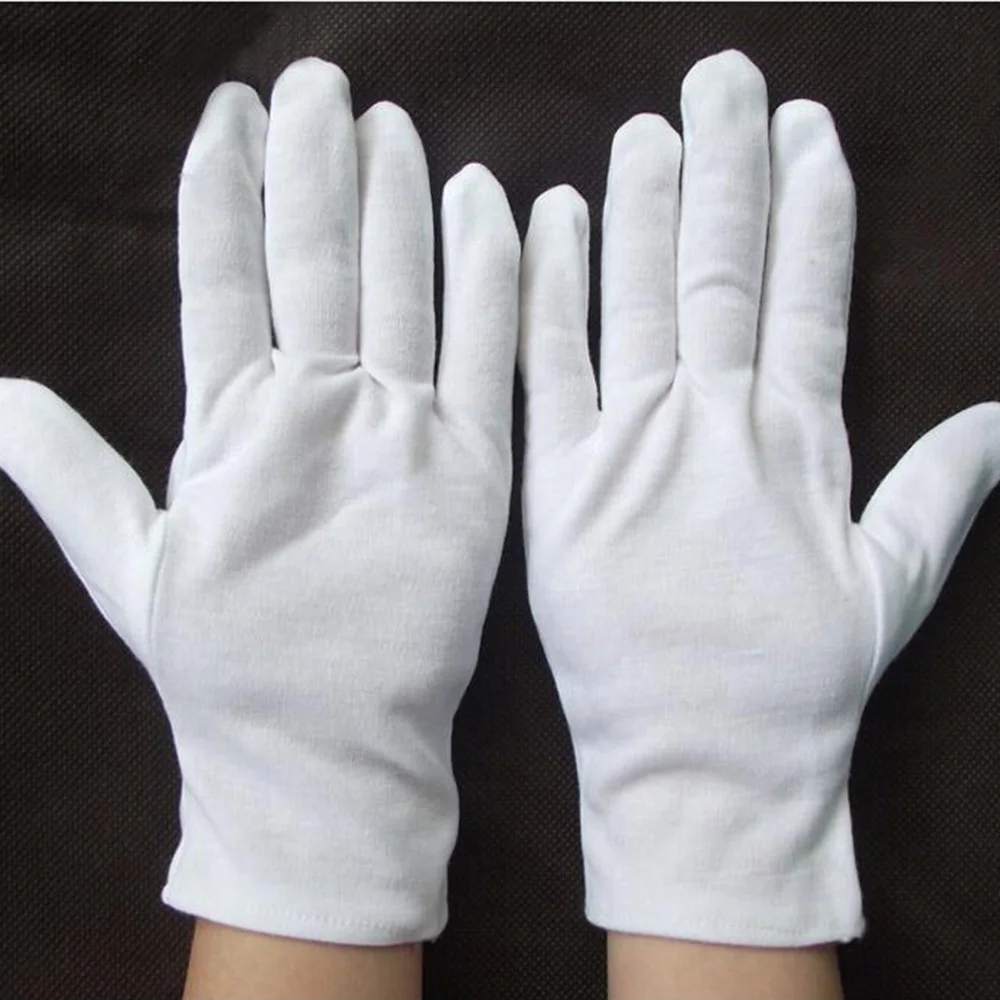 Белые Этикетные перчатки необходимые для водителя защиты рук предотвращения