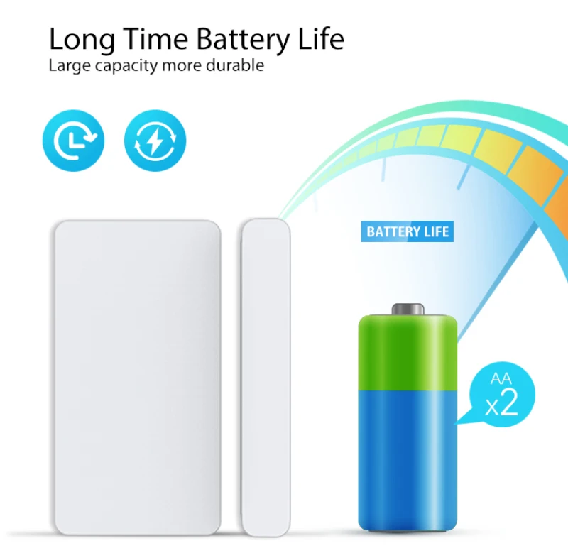 10PCS WiFi Tuya Smart Window Door Sensor Life APP Control Opening Home Security Work With Alexa Google | Безопасность и защита