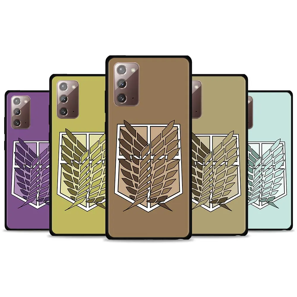 

Attack On Titan Logo Case for Samsung Galaxy Note 20 10 Plus Cover for Samsung Note 8 9 10 Lite 20 Ultra 5G Soft Funda Capa