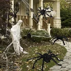 1 шт. 30 см 50 см 75 см, ужас, Гигантский черный плюшевый большой паук, интерьер, треугольник, сетка, детские игрушки, Декор для дома с привидениями