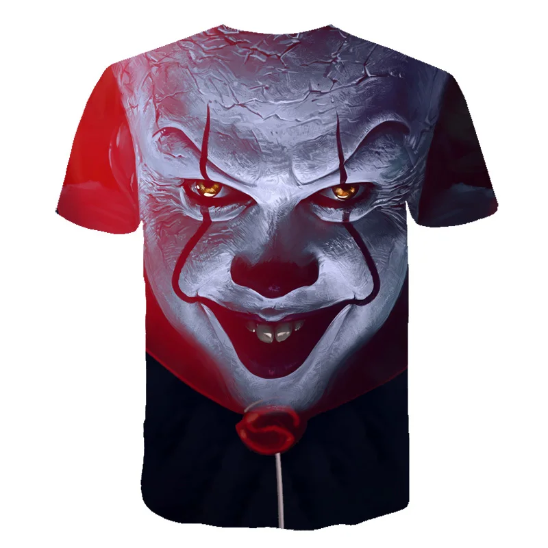Новинка года, фильм триллер It: Chapter Two, 3D футболки для мальчиков и девочек, летняя повседневная футболка с принтом «ужас», футболки