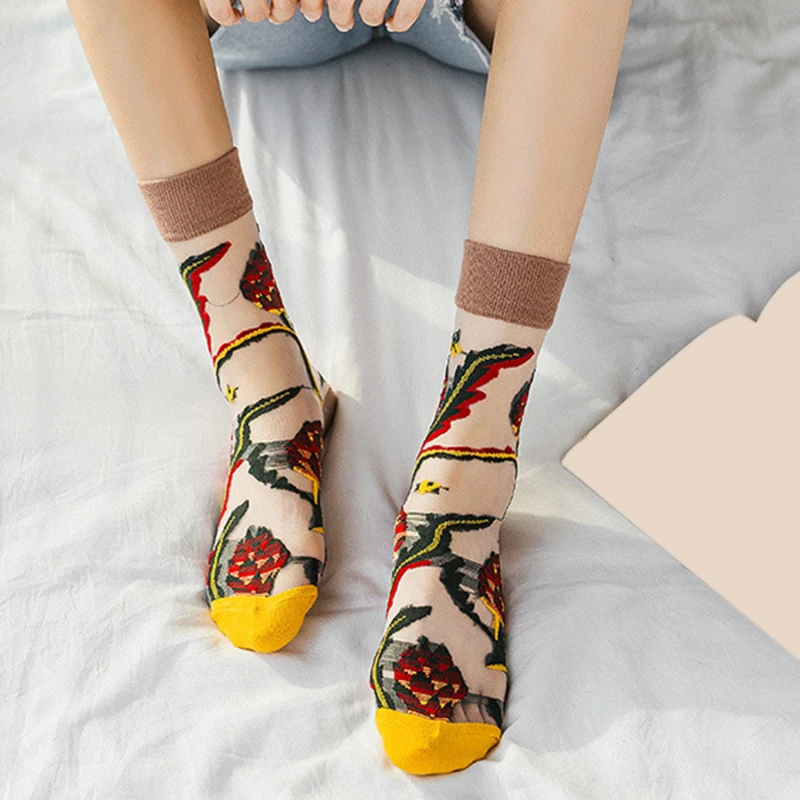 носки женские набор гольфы мужские Новинка модные эстетичные тонкие летние для